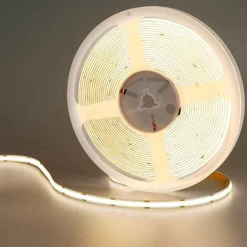 Vista 16 de Tira de luz LED COB DC de 24 V, blanco natural, 4000 K, 2400 LED, 16.4 pies, CRI 93+ 4500 lm, brillo uniforme, flexible, IP20, no impermeable, cinta