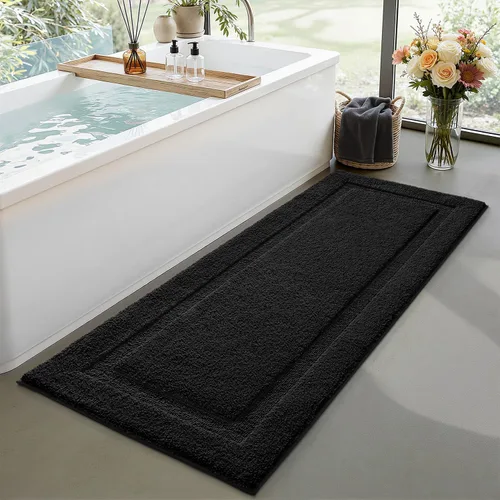 Vista 19 de LUMI Alfombras de baño ultrasuaves antideslizantes con parte trasera de goma, absorbente y lavable, de secado rápido, alfombra de felpa de Beige