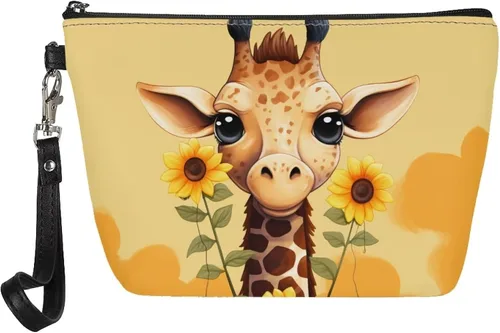 Vista 26 de Upetstory Bolsa de maquillaje de animales, bolso pequeño de cuero para cosméticos de viaje para niñas y mujeres, bolso de mano para lápiz labial