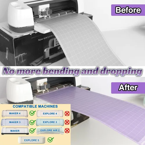 Vista 2 de LOPASA - Bandeja de extensión larga compatible con Cricut Maker 4, 3, Explore 5 Soporte para estera de corte 12x24 Accesorios para máquinas