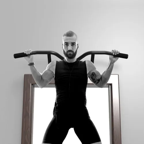 Vista 2 de Pull-Up Bars Wall- Mounted Chin Up Bar,Door Beam Steel Fitness Bar,Home Gym Multifunctional Fitness Equipment,Load 300kg