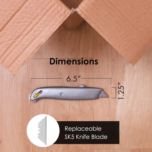 Vista 8 de Cuchilla de Cuchillo Utilitario Dimensionador de Cartón 2 en 1 - Redimensionar/Reducir Cajas de Envío de Cartón