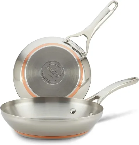 Vista 16 de Anolon Acero inoxidable y aluminio anodizado duro, juego de utensilios de cocina (11 piezas)