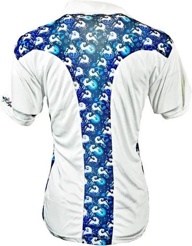 Vista 7 de Anni Lyn Sportswear Polo Cool Breeze para mujer Blanco sólido