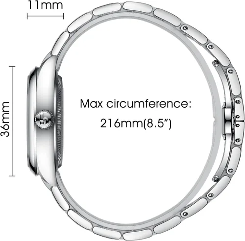 Vista 8 de BUREI Couple Watch for Men and Women Dress Minimalist Stainless Steel Watches Waterproof Fashion Watches