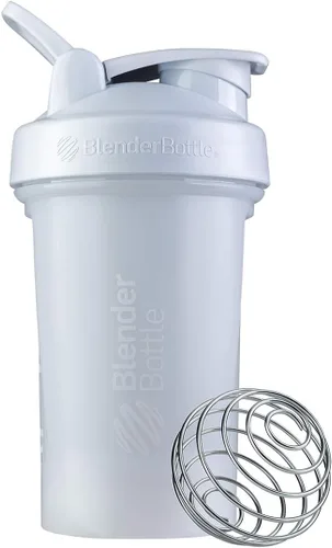 Vista 5 de BlenderBottle Classic v2 - Botella mezcladora de 20 onzas, gris guijarro, y botella mezcladora Classic V2 de 20 onzas, blanco, perfectas