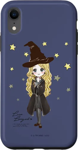 Vista 25 de Funda para iPhone 16 Harry Potter Luna Lovegood con cita y estrellas