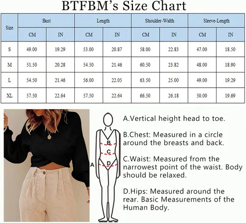 Vista 5 de BTFBM - Suéter casual para mujer con manga larga, cuello en V, frente cruzado, hombros descubiertos, dobladillo asimétrico, tejido de punto