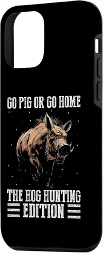 Vista 2 de iPhone 12 mini Pig Hunting Quote for Hog Exterminator and Boar Hunting Case