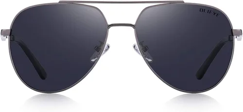 Vista 2 de Gafas de sol polarizadas para hombre de OLIEYE con marco de metal y lentes HD