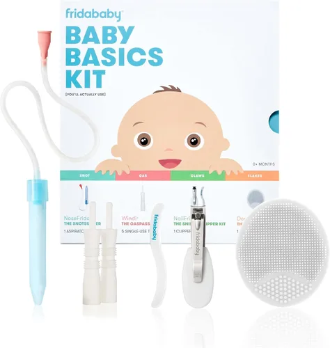Vista 7 de Frida Basics - Kit de 6 piezas de artículos esenciales para bebés con funda de silicona