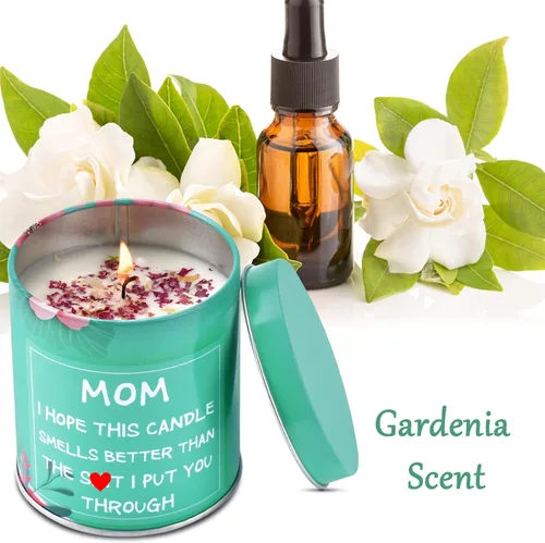 Vista 5 de Regalos para el día de la madre de hija, hijo - Velas perfumadas con aroma a mamá, ideas divertidas de regalos para mamá, regalos únicos