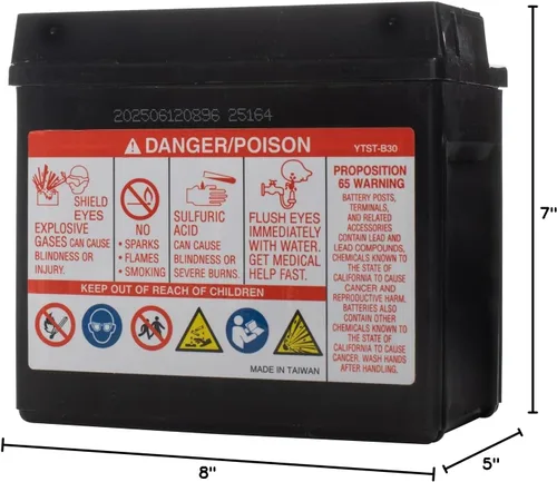 Vista 9 de Polaris 4011181 - Batería AGM de 12 V, 4 AH para modelos ATV específicos, OEM original