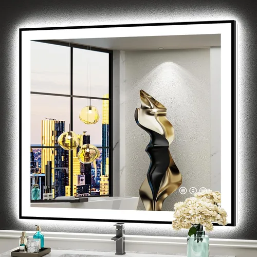 Vista 111 de 24x32 LED Bathroom Mirror, Backlit & Front Lit Lighted Mirror Retroiluminado+luz frontal