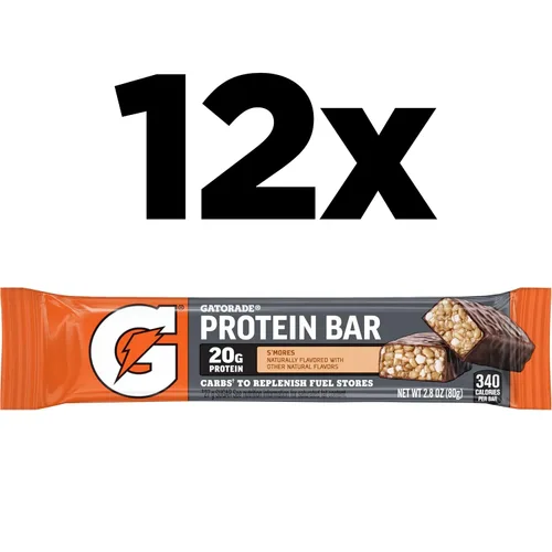Vista 3 de Gatorade - Barras de recuperación de proteína de suero de leche, 12 unidades, sabor malvavisco (paquete de 1)