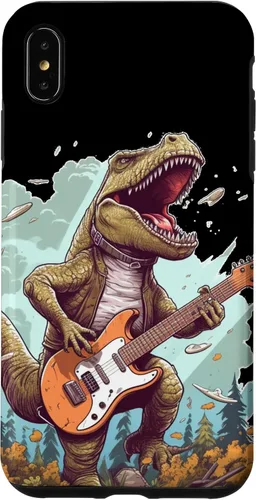 Vista 11 de Funda para iPhone 16 Cool Tyrannosaurus Rex con bajo para amantes de los dinosaurios