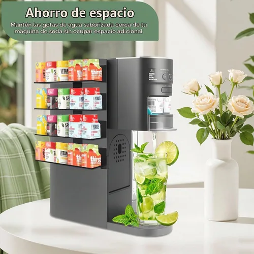Vista 6 de Soporte para cápsulas de sabor para Ninja Thirsti WC1001 Soda Maker, estante de almacenamiento de 20 capacidades para cápsulas de sabor Ninja