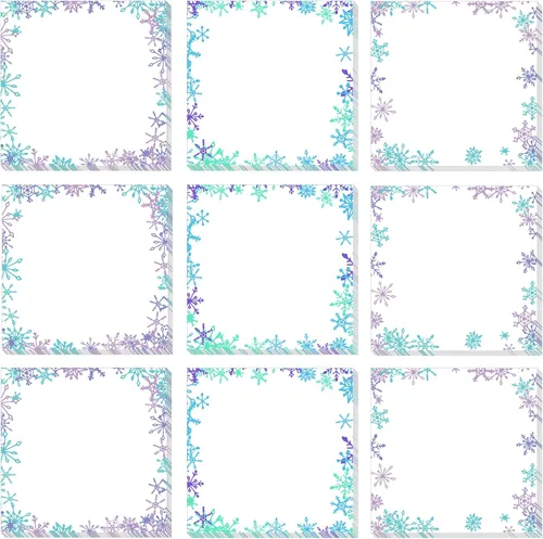 Vista 8 de 16 piezas de blocs de notas adhesivas de Navidad con Papá Noel, dulces, calcetines, notas de trabajo y estudio, 480 piezas de notas autoadhesivas