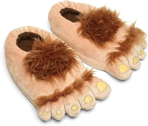 Vista 2 de Ibeauti 2 pares de pantuflas de pata de animal mullido para mujer