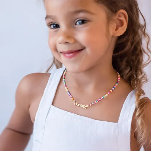 Vista 3 de Collar con nombre personalizado, plata de ley, acero inoxidable, 14 fuentes, 4 colores, 5 cadenas, sin deslustre, regalo hecho a mano para mujeres
