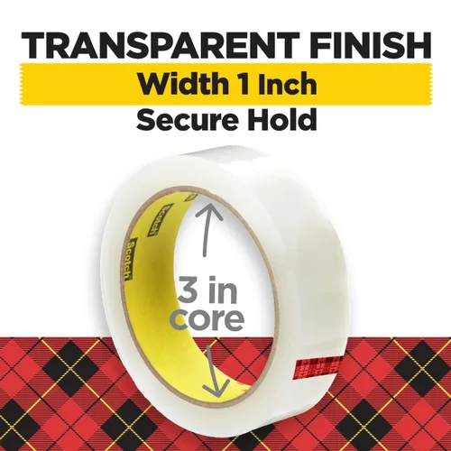 Vista 2 de Scotch Cinta Transparente, 1 in x 2592 in, 1 Rollo