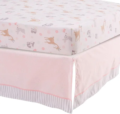 Vista 8 de Juego de cama de cuna de 4 piezas para niñas y niños
