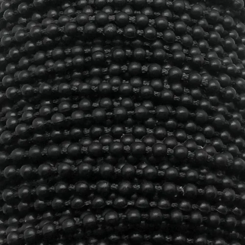 Vista 2 de FQTANJU Cordón de cadena con cuentas enrollables, cadena de plástico negro de 10 yardas, repuesto para persianas romanas, cuerda de reparación