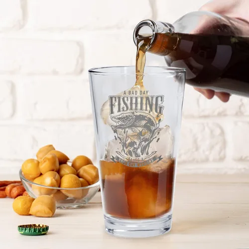 Vista 6 de Bad Bananas Regalos de pesca para hombres, vasos de cerveza de 16 onzas para pescador, regalos de pesca para papá, esposo y abuelo, juego de 2