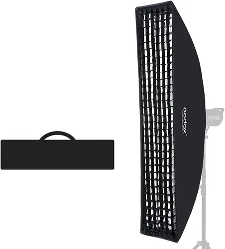Vista 11 de Godox 8.6 x 35 pulgadas/8.7x35.4 in Softbox Honeycomb Grid Strip Soft Box Bowens Mount para Photo Studio Flash (FW 22x90, 2 piezas)