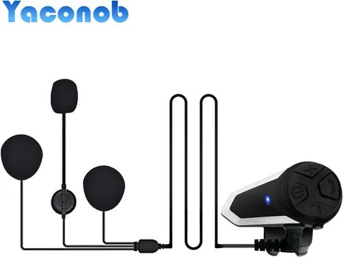 Vista 2 de BT-S3 - Auriculares Bluetooth para motocicleta, casco de motocicleta de 3,280.8 ft, intercomunicador de radio Bluetooth, interfono inalámbrico