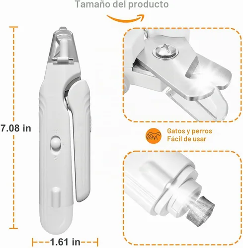 Vista 9 de Molinillo de uñas para perros 2 en 1 y cortaúñas para perros para Blanco
