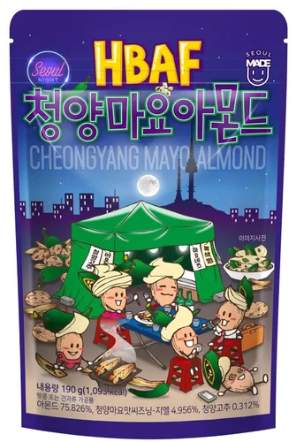 Vista 6 de [Oficial Gilim HBAF] Maíz coreano horneado crujiente con almendras y nueces Nutritivo y sin gluten Almuerzo para niños, merienda para después