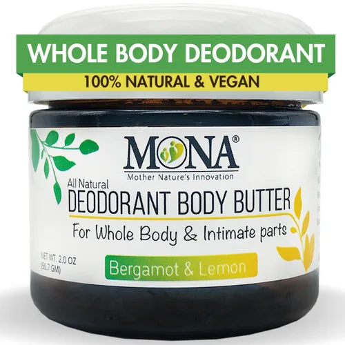 Vista 13 de MONA Desodorante natural para todo el cuerpo y partes íntimas, crema desodorante para mujeres, hombres y adolescentes, sin aluminio, bicarbonato