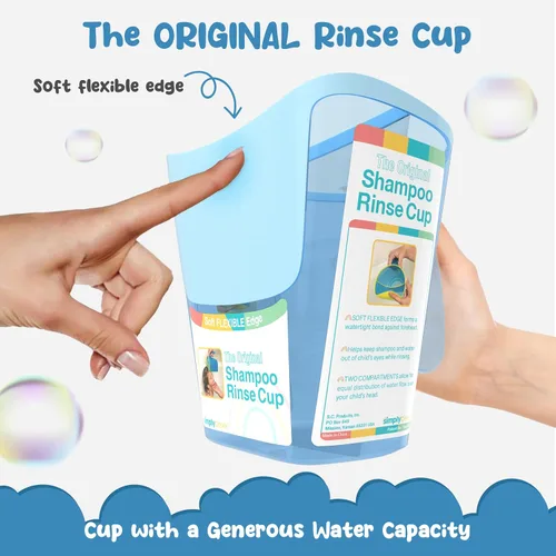 Vista 5 de Taza de enjuague de champú para niños Cubo de baño para bebés Cubo de enjuague para bebés sin lágrimas - Tres opciones