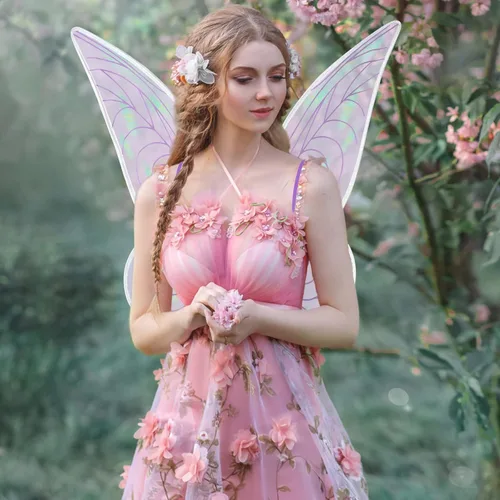 Vista 4 de quescu Fairy Wings for Adults,Butterfly Wings for Girls,Angel Wings,Fairy Costume for Women Halloween Dress Up Party Favor