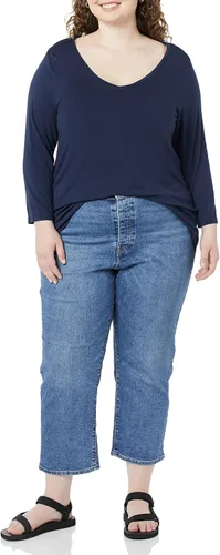 Vista 2 de Tienda Essentials - 2 Camisetas de manga 34 con cuello en V para mujer