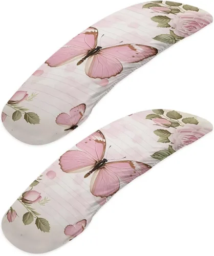 Vista 8 de Fundas para reposabrazos de silla de escritorio con estampado de estrellas de gato, 2 fundas elásticas para reposabrazos de silla de oficina, a