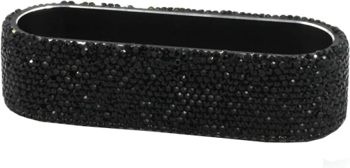 Vista 6 de Bling - Tarjetero de cristal de lujo para escritorio, pantalla de tarjetas de visita con diamantes de imitación, soporte para tarjetas de visita