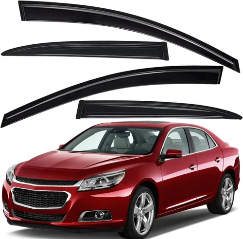 Vista 6 de Lightronic Visera de ventana de ventilación automática con clip extra duradero, compatible con Chevrolet Malibu 2013-2015, Malibu Limited 2016