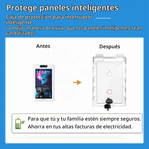 Vista 4 de Cubierta para Interruptor de Casa Inteligente, Cubiertas de Tomacorriente a Prueba de Bebés, Protector de Placa de Interruptor de Seguridad
