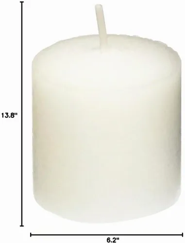 Vista 3 de Yummi Velas votivas blancas sin perfume de 10 horas -21 por paquete Blanco