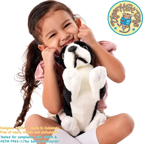 Vista 6 de TigerHart Baxter The Boston Terrier - Perro de peluche de 12 pulgadas