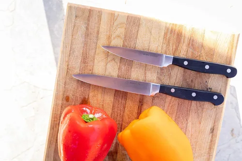 Vista 5 de DURA LIVING Juego de 2 cuchillos de cocina de alta calidad, cuchillo utilitario ultraafilado de 5 pulgadas y cuchillo de pelar de 3.5 pulgadas