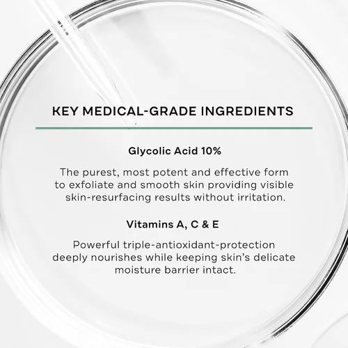 Vista 3 de Replenix Limpiador facial rejuvenecedor con ácido glicólico, suave lavado facial exfoliante de grado médico para decoloración de la piel