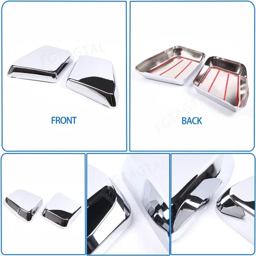 Vista 4 de Cubierta de ventilación lateral para campana de entrada de aire compatible con Hummer H2 2003-2009, accesorios de protección de moldura ABS, 2 Plata