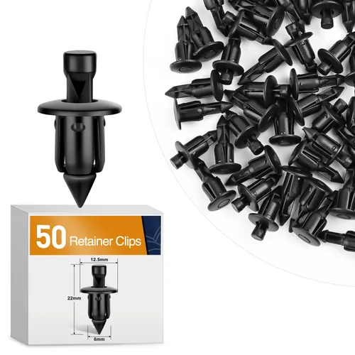Vista 18 de GOOACC Clips de remache de nailon para guardabarros y protector de parachoques para GM, Ford y Chrysler 0.276 in, clips para carrocería