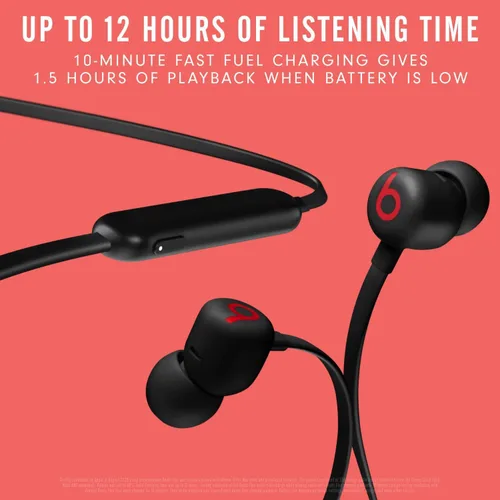 Vista 2 de Beats Auriculares inalámbricos Flex - Chip de auriculares Apple W1, auriculares magnéticos, Bluetooth clase 1, 12 horas de tiempo de escucha