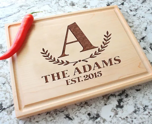 Vista 6 de Tabla de cortar personalizada, regalo de boda para parejas, tablas de cortar grabadas personalizadas para parejas
