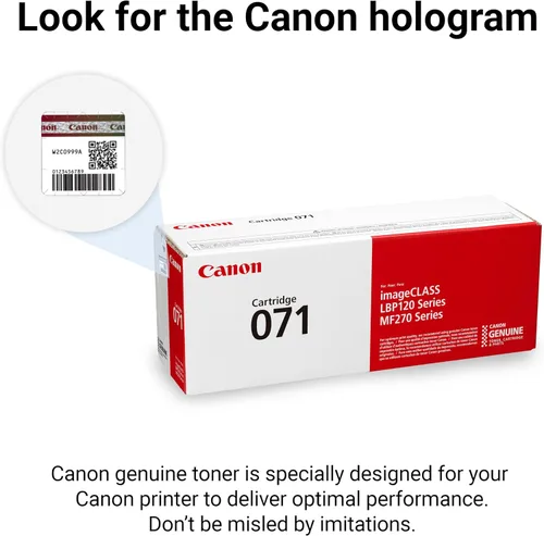 Vista 5 de Canon Cartucho de tóner negro 071 original compatible con LBP122dw, MF272dw, MF273dw, MF275dw