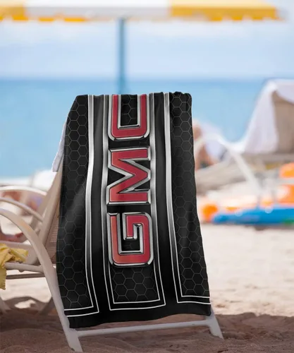 Vista 2 de LOGOVISION GMC - Toalla de playa, 30 x 60 pulgadas, toalla de playa para parrilla frontal